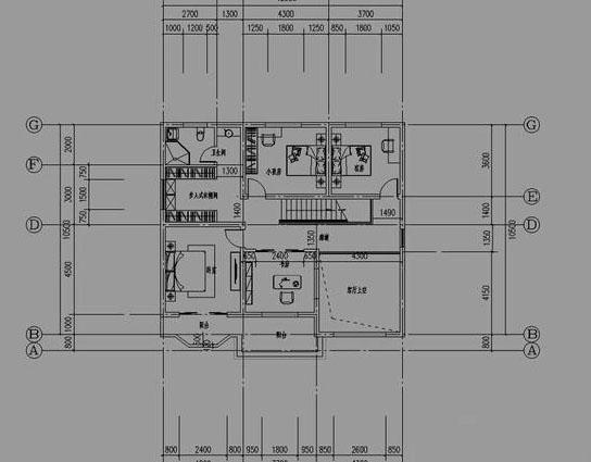 12×11米二层农村小别墅设计图，3厅4卧，带娱乐间+衣帽间