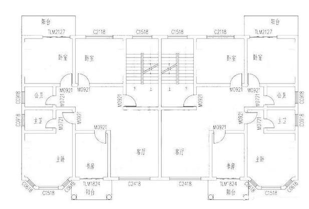 21×13米80万带堂屋三层双拼别墅设计图