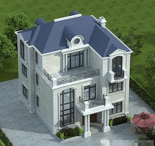 11x11m简欧式三层别墅设计图，户型合理相对容易施工，优雅时尚不难建