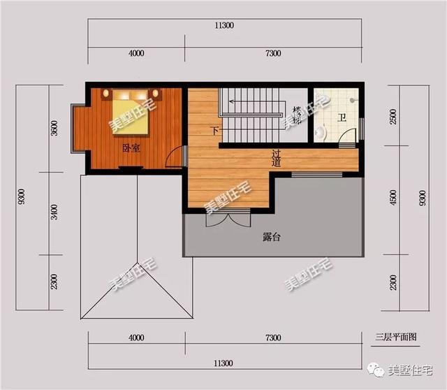 11X9米三层农村别墅，带飘窗和大露台的设计真的好喜欢