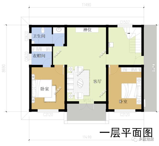 2款三层别墅户型，内部很实用，专为农村设计，造价不到30万！