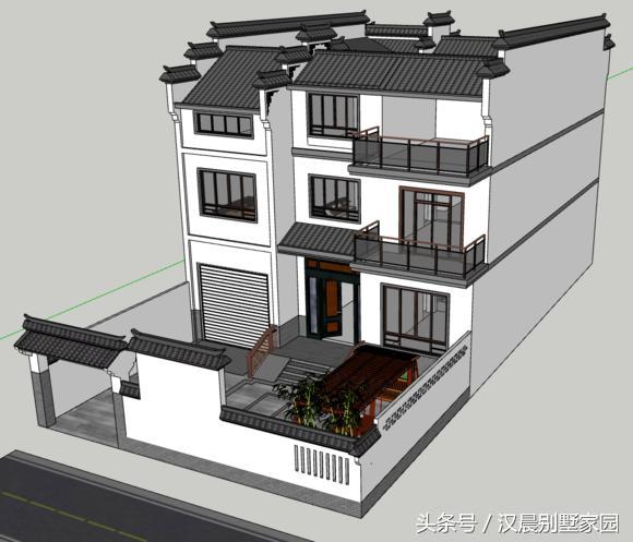 最新的别墅方案：你要的新中式别墅，这2栋带院子款式还满意么？