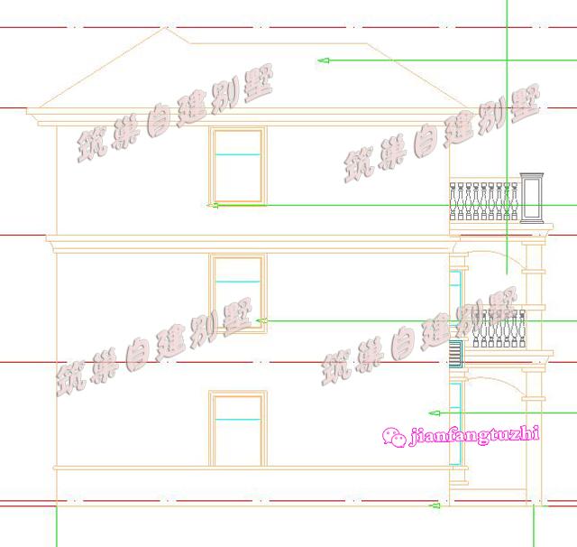 130平米13x10米三层别墅设计图，复式挑空，唤起你对儿时红砖瓦房的记忆