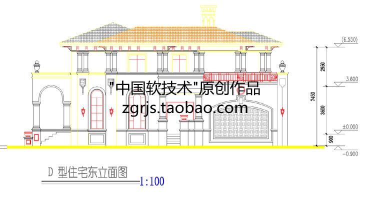 8套纯欧式别墅建筑设计CAD图纸 效果图片/自建房住宅资料