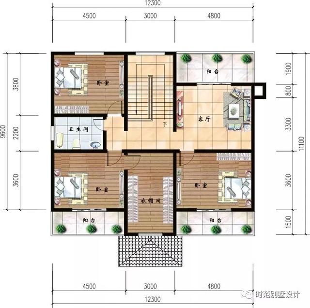 小户型两层简欧式别墅设计图，高端、大气、上档次，5室2厅，特别适合农村自建
