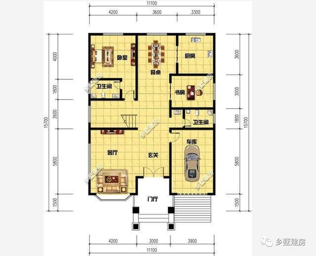 3层自建房别墅设计图，内部想怎么规划怎么规划，不出门就可以享受休闲娱乐生活