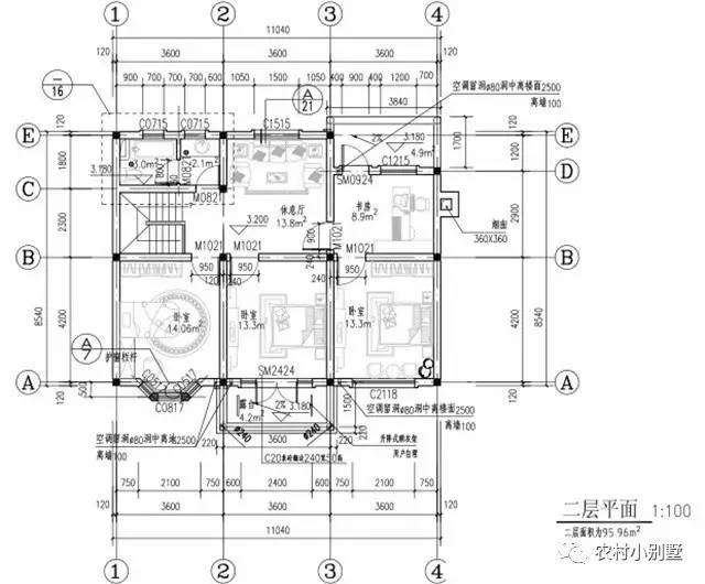 11X8.5米普通二层农村小楼图，不用攒钱也能建得起