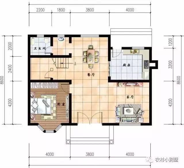 11X8.5米普通二层农村小楼图，不用攒钱也能建得起