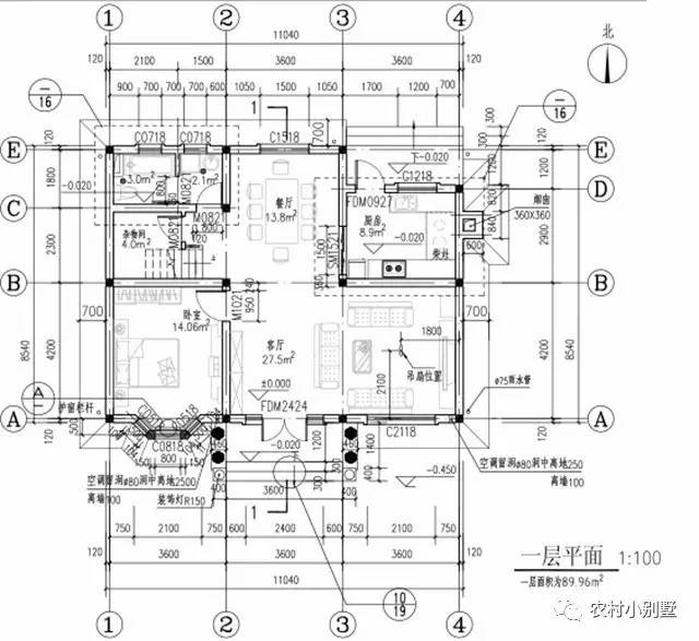 11X8.5米普通二层农村小楼图，不用攒钱也能建得起