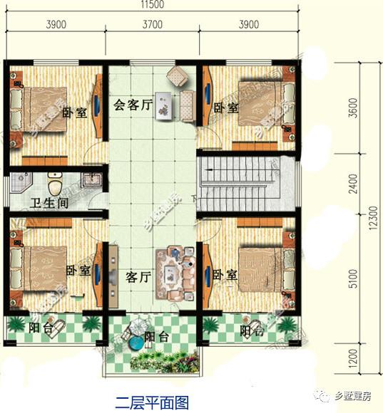 农村别墅设计图，11X12米，造价经济，设计合理