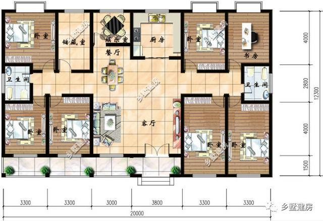 来看看这四款一层别墅设计图，可以建给父母当养老房
