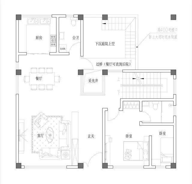 北京顺义二层农村中式别墅，功能上面超级合理，房屋尺寸33X15米