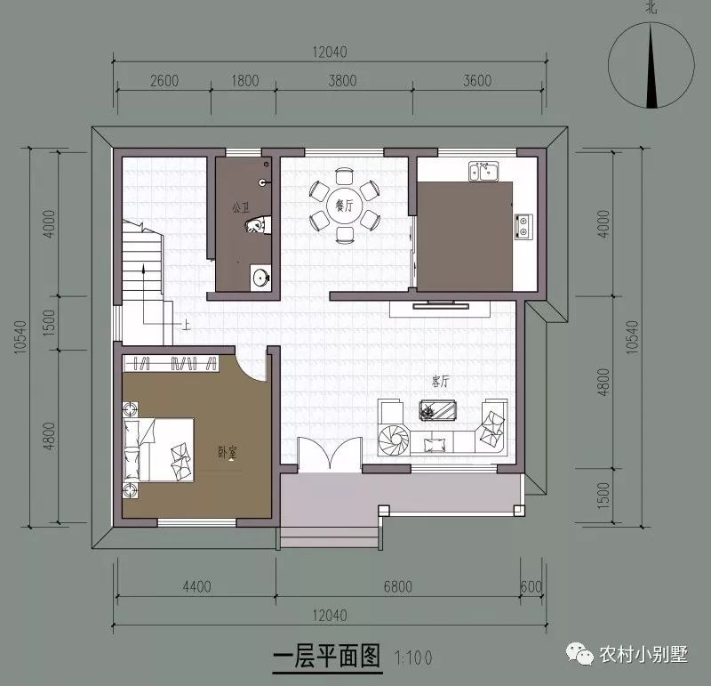 12x10米简约美式二层农村别墅图，20万全搞定