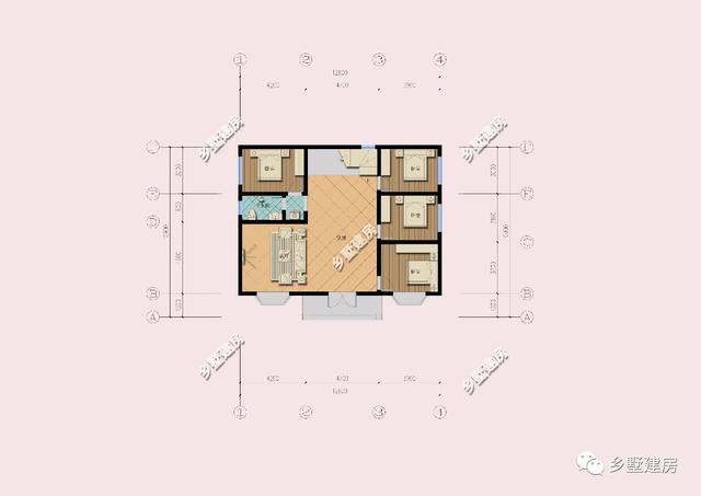 12x10米田园风三层农村别墅设计图，带大露台，低调奢华。
