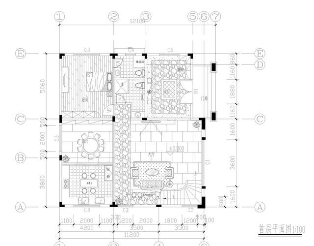 40万以内11×12米带挑空客厅三层乡村别墅设计图