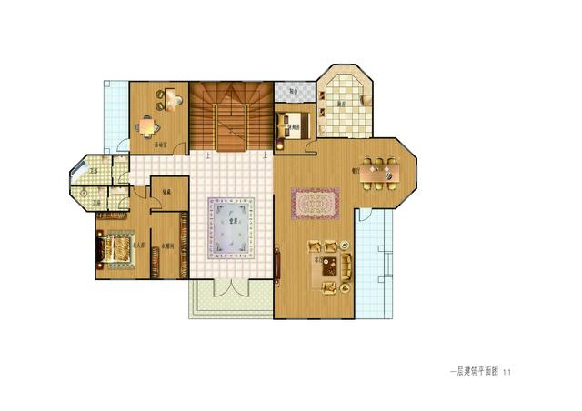 4套三层温馨实用小别墅效果图+平面图，适合农村自建房