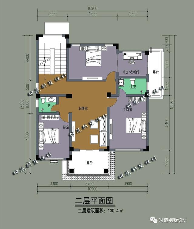 12X13米新中式三层别墅设计图，大气美观，非常适合农村建造。
