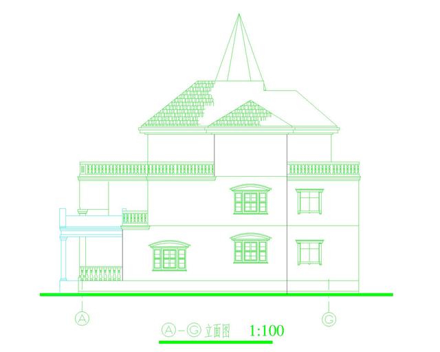 最新出品的18x16米三层尖顶欧式自建房，带外观效果图。