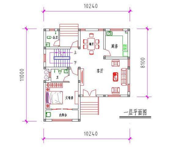 25万10×11米徽派建筑风格二层楼房设计图