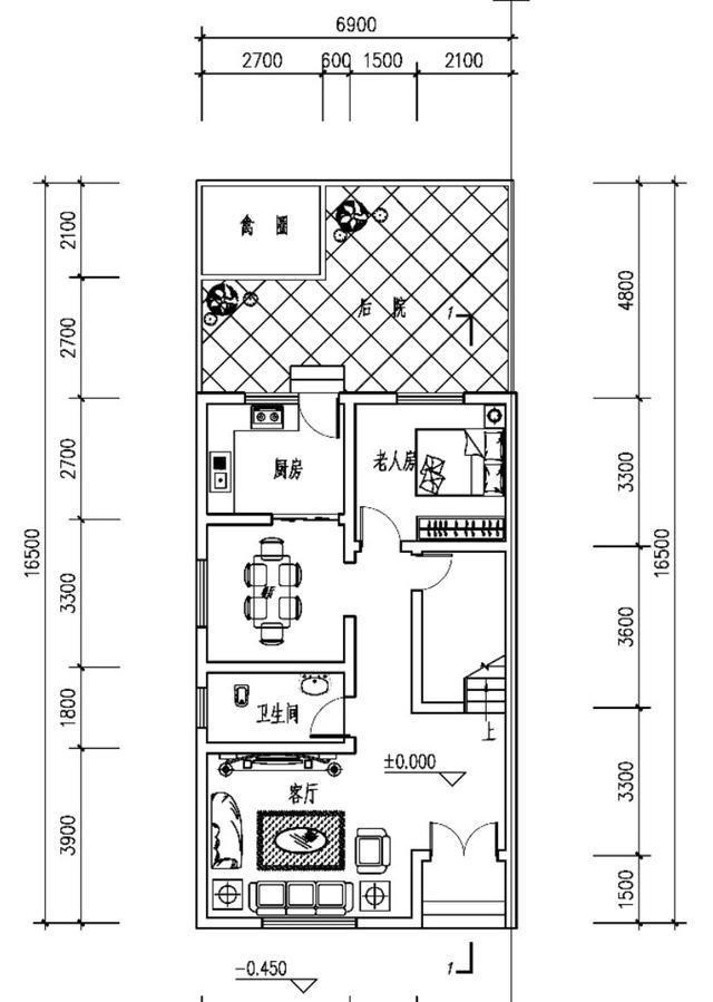 二层双拼别墅设计图，中式风格，户型设计简约大气，造价45万。