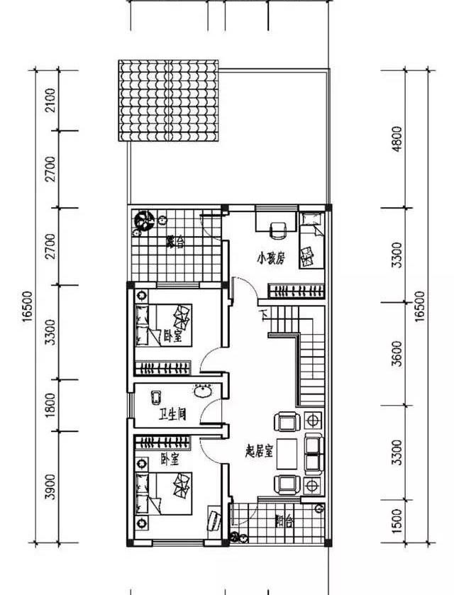 45万14×17米中式二层双拼别墅设计图