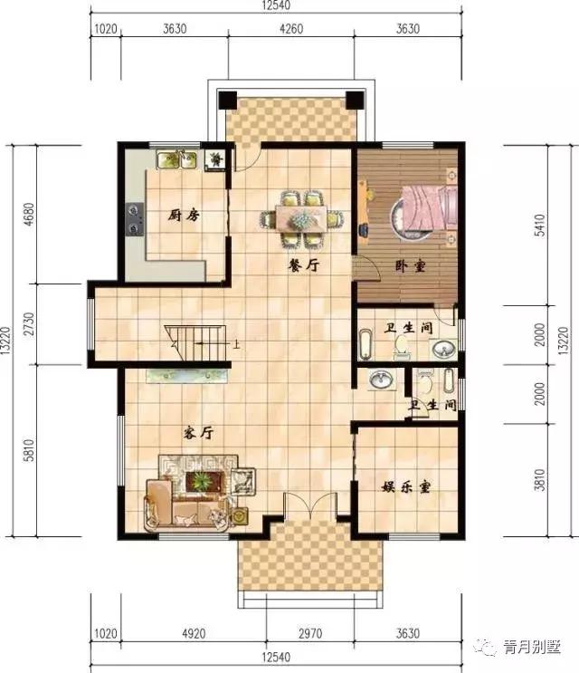 13米×13米四层乡村小别墅，中正大气，功能齐全适合自建房