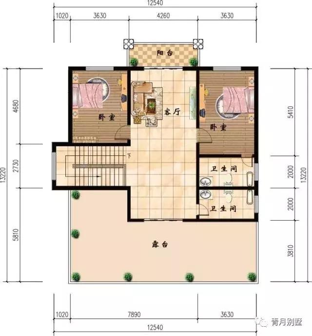 13米×13米四层乡村小别墅，中正大气，功能齐全适合自建房