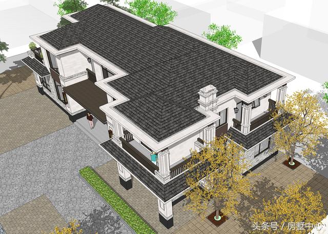 两栋两层简欧别墅设计图，带酒窖+土灶+锅炉房，居住使用功能非常齐全，非常适合北方居住。