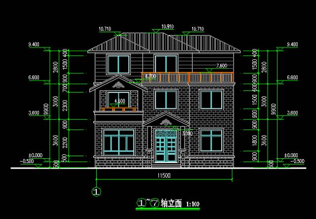 11.5x10米三层农村自建房屋设计图，附完工实拍图
