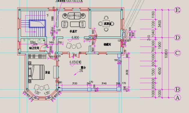 13×11米复式三层别墅CAD设计图纸
