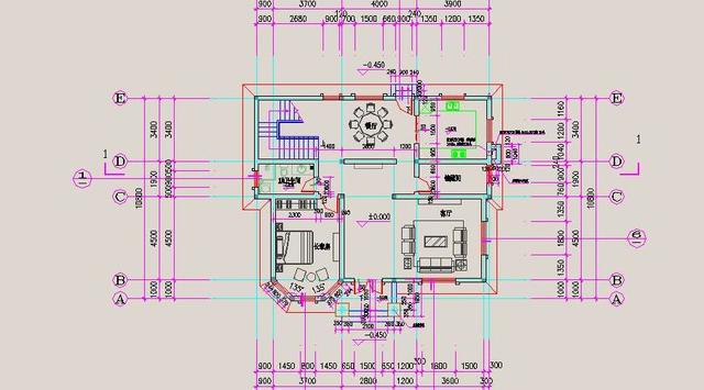 13×11米复式三层别墅CAD设计图纸