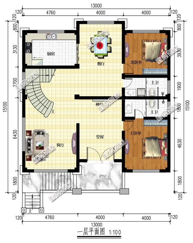 四层别墅设计图，带地下车库，客厅挑空设计，真是美极了