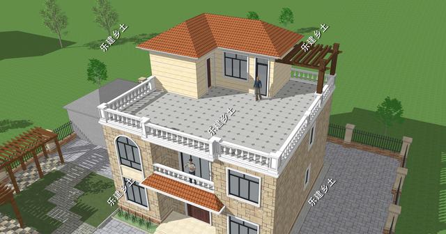11X11米两层半欧式别墅设计，方正大方，非常实用！
