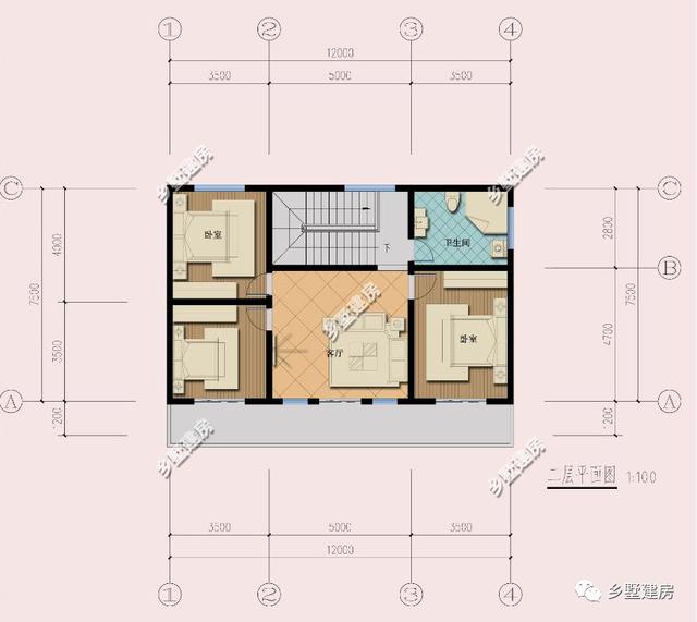 新中式农村别墅设计图，端庄典雅、庄重大气