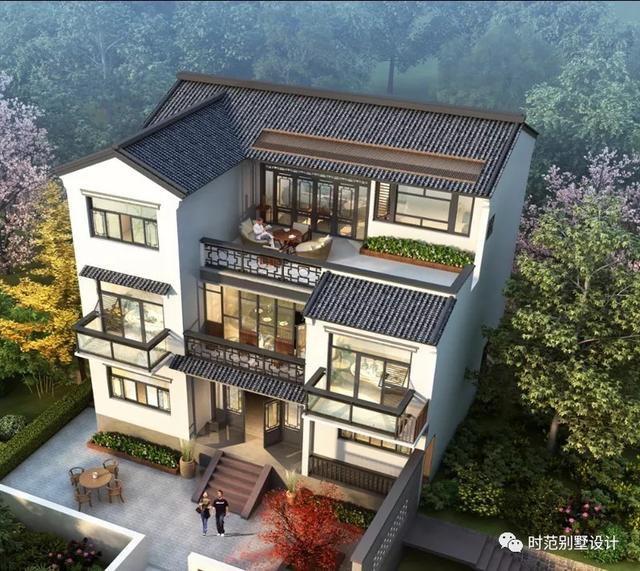 11x11米小户型三层新中式农村别墅设计图，布局合理实用，适合农村自建