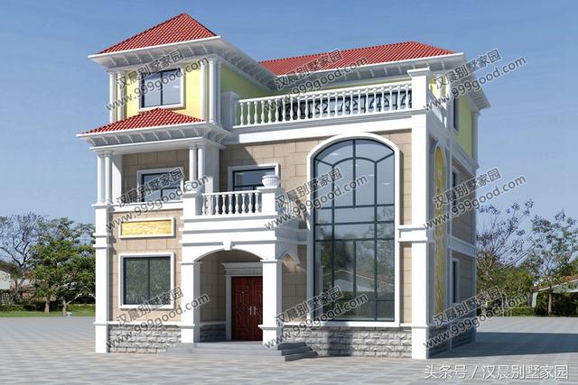 10.8X12米三层别墅设计图，精致典雅，经济实用，造价30万。