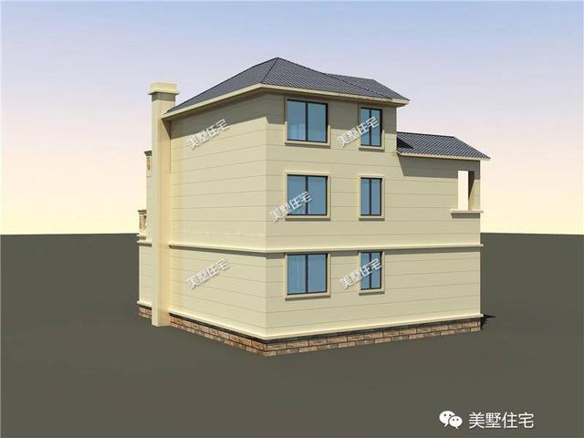 14X11米三层欧式别墅设计图，主体造价约24-31万，这样简单的三层别墅你们喜欢吗？