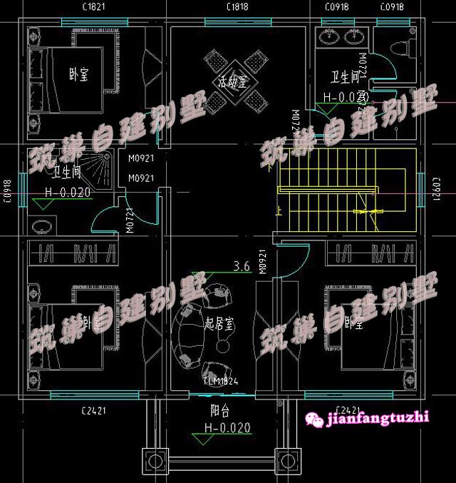 10x10米三層小別墅設計圖,帶涼亭,漂亮實用,不僅宜居,而且造價非常