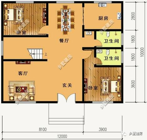 12X10米三层别墅设计图，大气时尚，你家的宅基地合适吗？不如回家也建一栋？