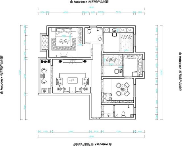 130㎡三室美式风格装修，全包20万。