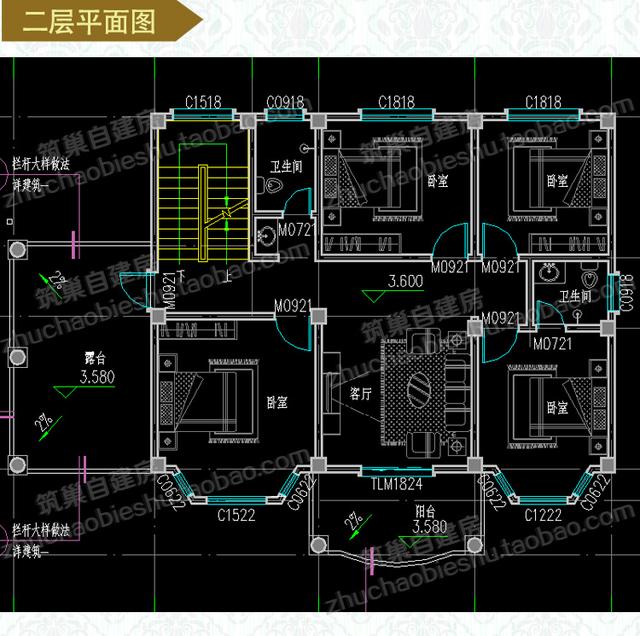 35万三层别墅全套CAD图纸（附镜像图），带独立车库，比较顺应时代的需求