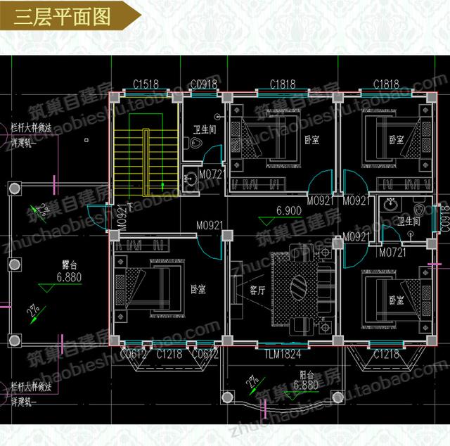 35万三层别墅全套CAD图纸（附镜像图），带独立车库，比较顺应时代的需求