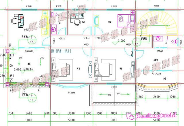 二层别墅设计图，带全套设计图施工图