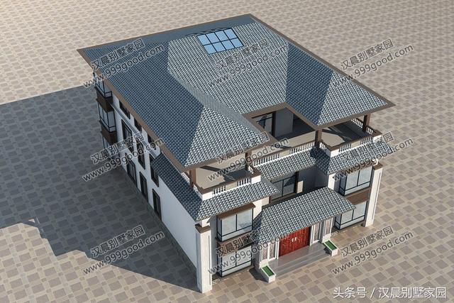新中式经典现代别墅设计图，带游泳池，简直就是梦想中的房子