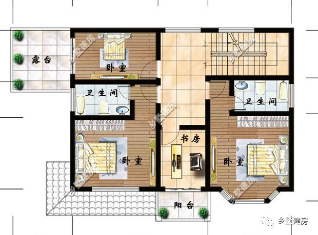 推荐两款农村二层自建别墅设计图，设计合理，居住感一定很棒
