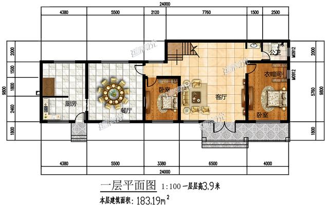 二层中式别墅设计图，这室内布局真是完美