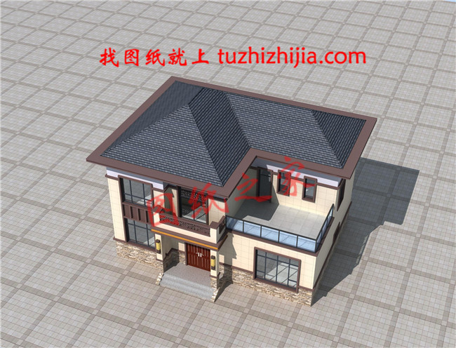 120平米农村房屋设计图，造价20万左右，别墅造型结构精致端庄