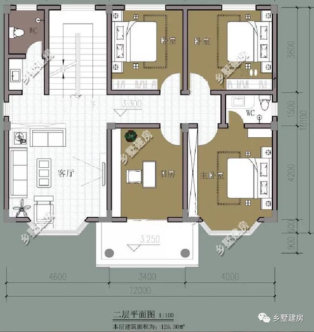 12X11米三层农村别墅设计图，大气时尚，造价只要26万？