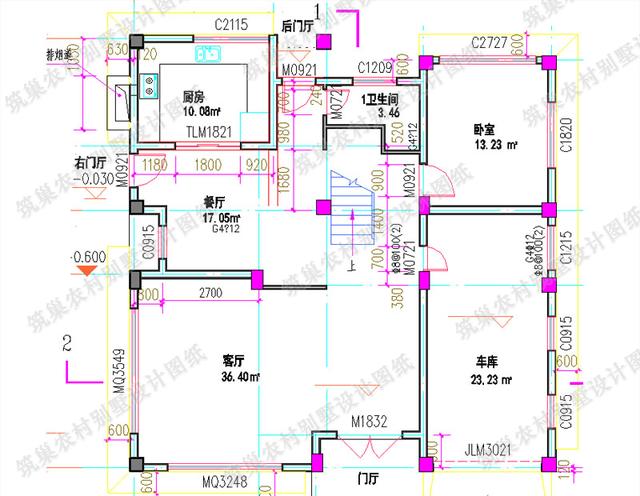 12×12米三层别墅设计图，带挑空客厅+车库+套房，时尚大气，造价40万