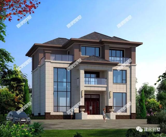 新中式别墅设计图，外观高端，造价合理，是你理想的选择！